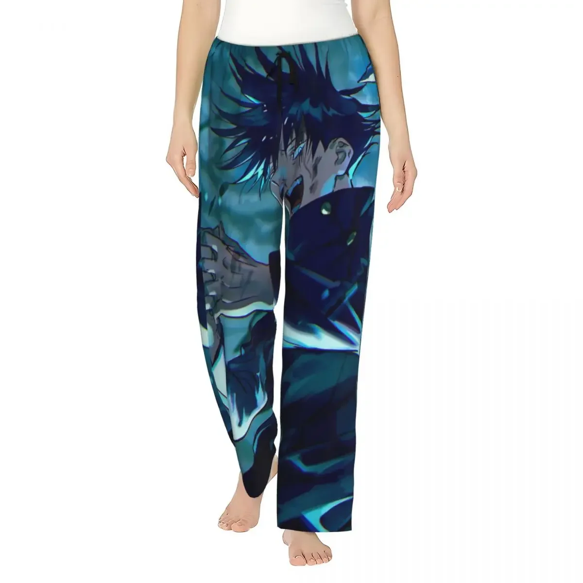

Custom Megumi Besto Friendo Jujutsu Kaisen Sukuna Anime Women Pajama Pants Lounge Sleep Sleepwear Bottoms with Pockets
