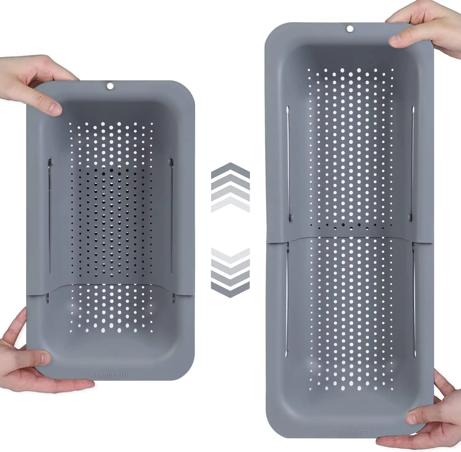 

Расширяемая раковина, дуршлаг, сито, корзина для мытья, слив, сухая посуда, овощи, макароны, кухонная утварь, инструмент для слива, домашний незаменимый серый цвет