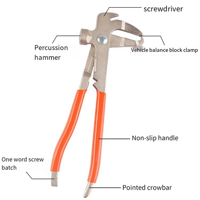 Tire Removal Tools And Hammer Integrated Tire Balance Weight Removing Pliers And Balance Weight Balance Pliers