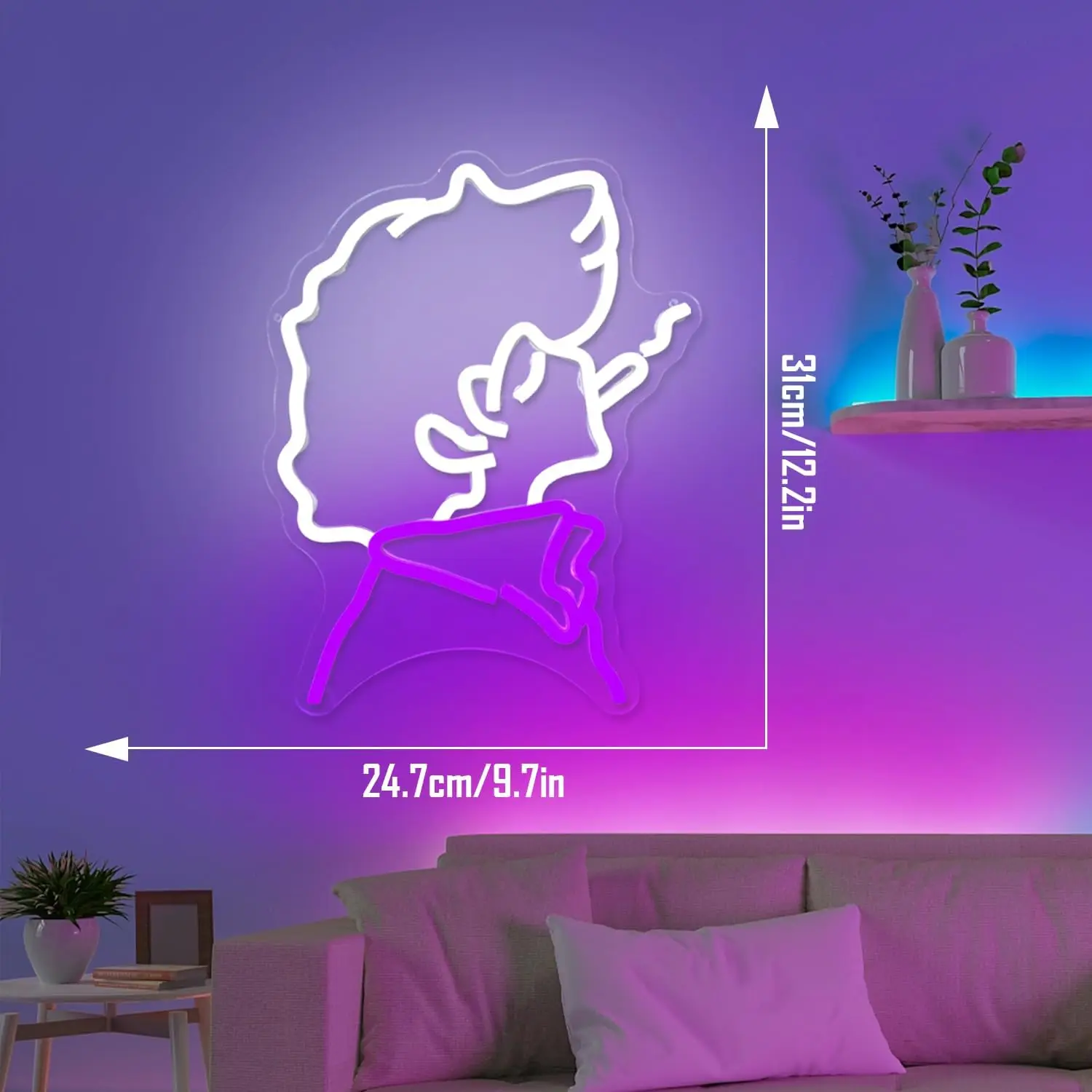 Anime Cowboy Neon Sign USB Dimmable Japanese LED Neon light Sign for Bedroom Gamer Room Man Cave Home Bar Party Decoration Gift