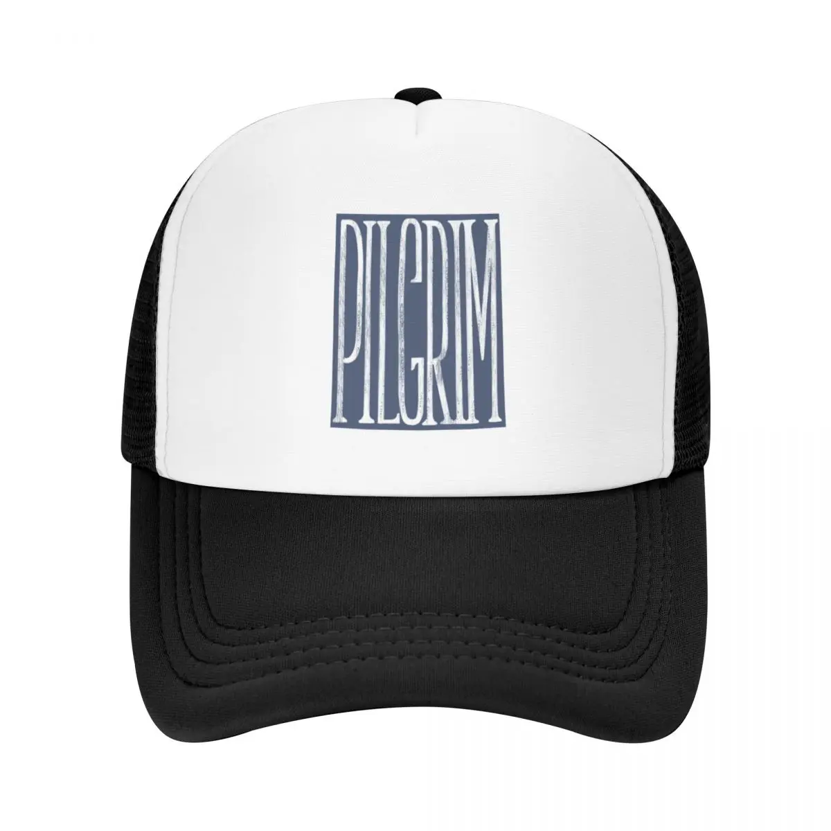 Pilgrim - White on Blue Baseball Cap foam party Hat black New In Hat Mountaineering Trucker Hats For Men Women's