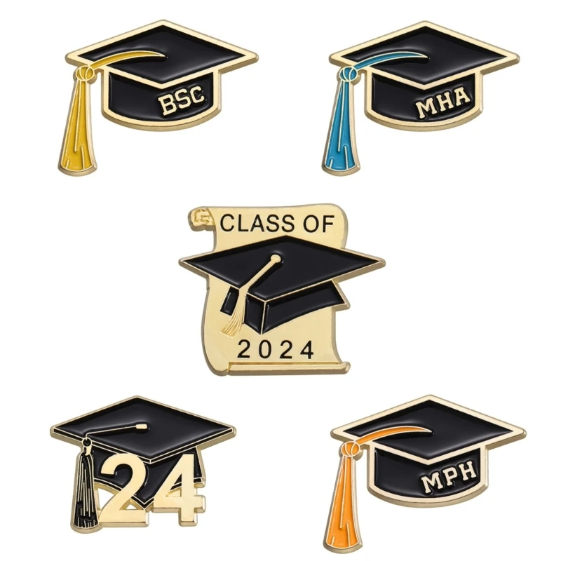 Graduate Enamel Lapel Pin for Graduation Gown Graduation Hat Decoration