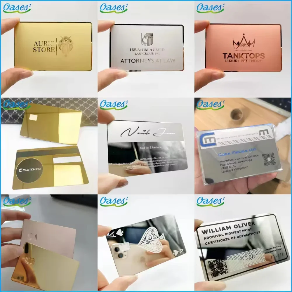 Exquisite Elegance Embossed DurabilityMirror Relief Design Premium Business Metal Card