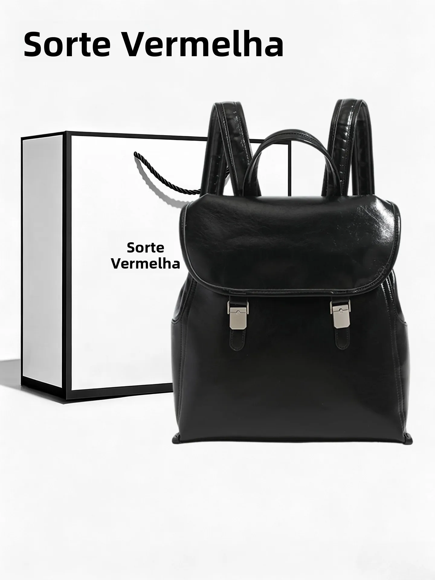 red-fortune-fashion-simple-commuter-oil-wax-leather-large-capacity-women's-backpack-travel-computer-bag-stylish-shoulder-bag