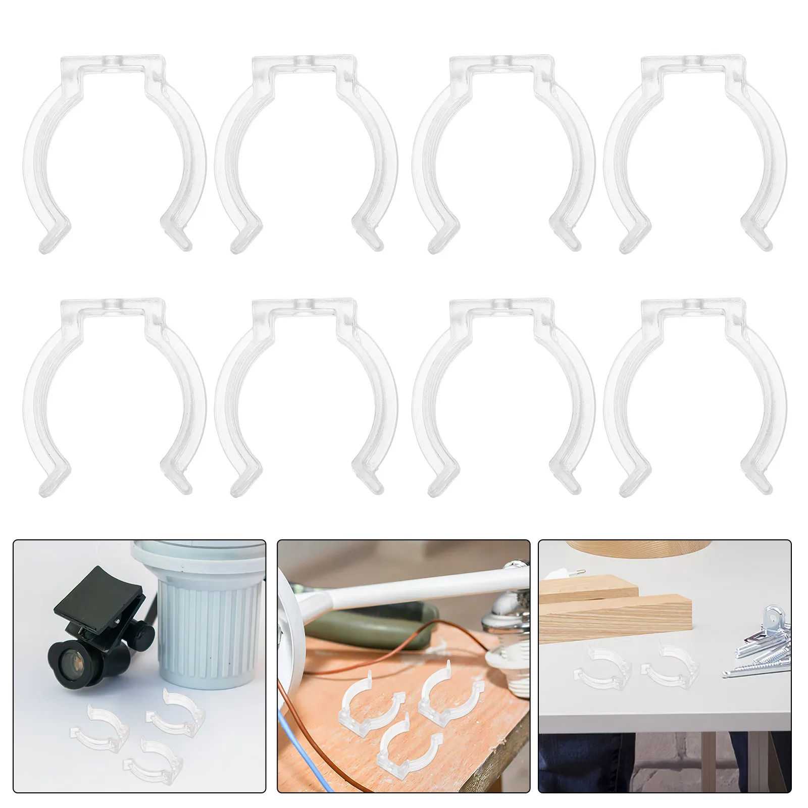20Pcs Lamp Tube Clips Clear for LED Fluorescent Tube Light Fixing Mounting Installation Holder Clamp Bulb Lamp Clamps