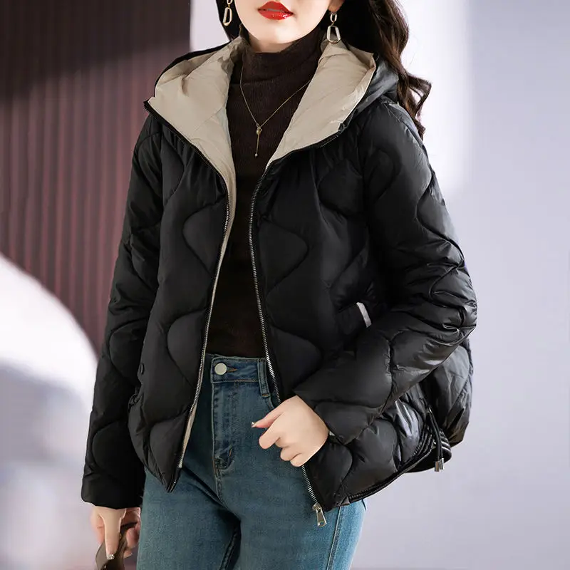 Parkas de longitud media para mujer, abrigo de algodón con cuello de pie, chaquetas informales gruesas y cálidas a prueba de viento, novedad de invierno, 2024