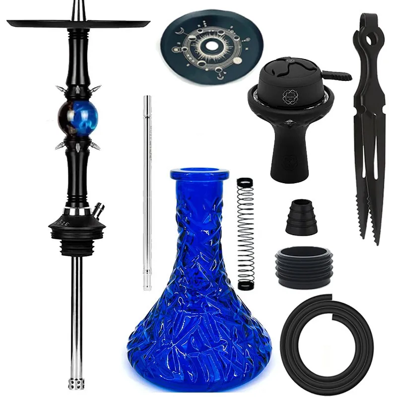 Planet Aluminum Alloy Hookah Set with Large Smoke Pot and Arab Hookah Accessories