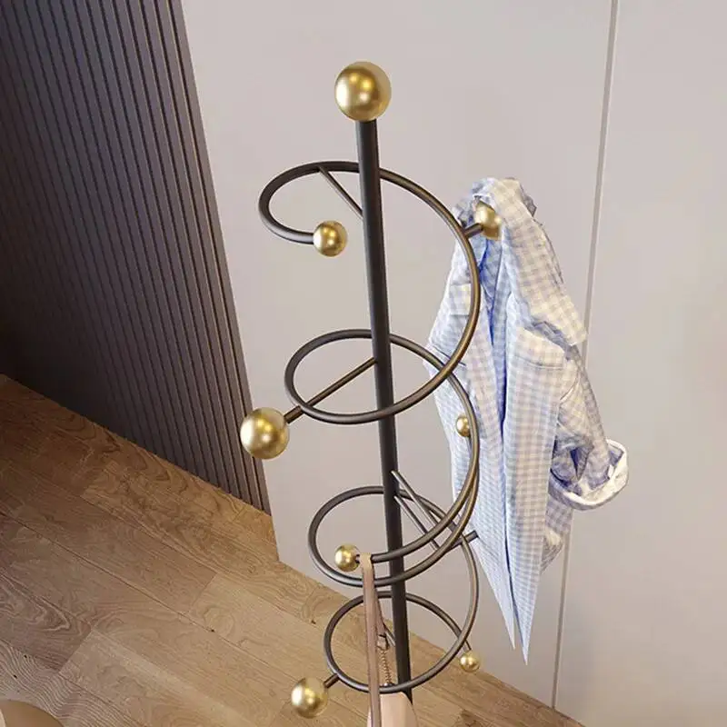

Designe Iron Coat Rack Aesthetic Modern Metal Corner Coat Rack Place Saving Storage Recibidor De Entrada Mueble Furniture