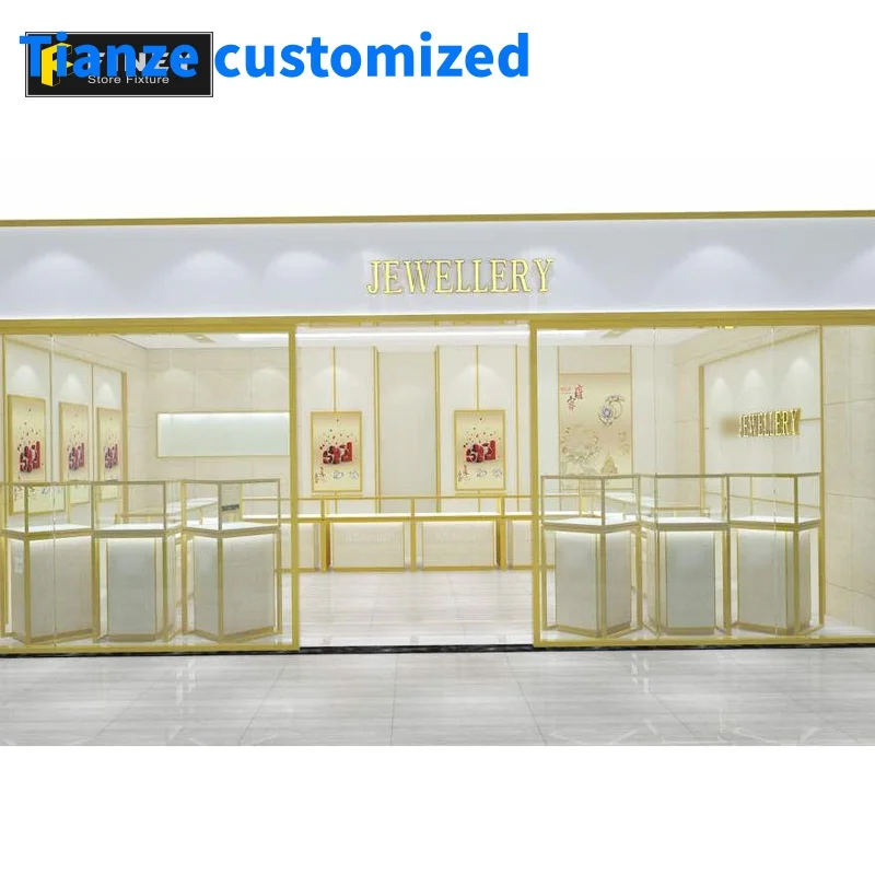 

(Customized) Guangzhou Modern Jewelry Shop Display Ring Earrings Windowshowcase Cabinet Wall Mounter Stand Jewelry Display