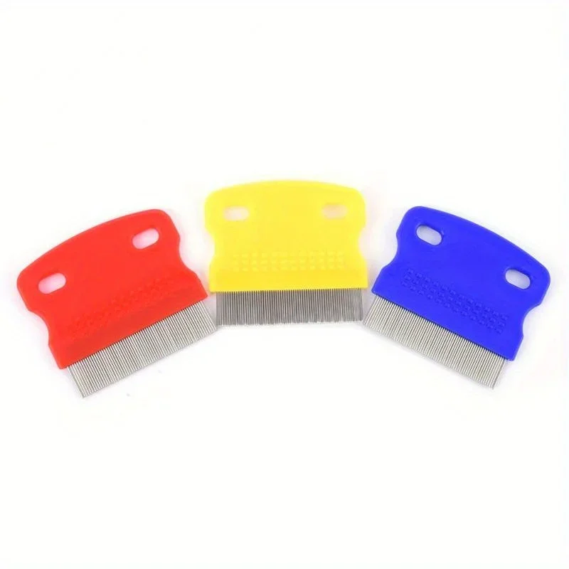 2 peignes portables en acier inoxydable pour le soin des yeux des chiens, pour éliminer les taches de larmes et le toilettage
