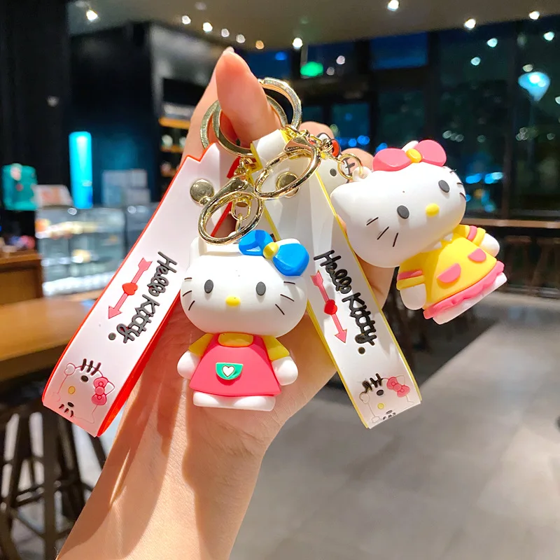 Sanrio figura de Anime Hello Kitty Ángel gato muñeca Kawaii pastel habitación decoración decorativa juguetes de Navidad regalos para niñas niños juguete