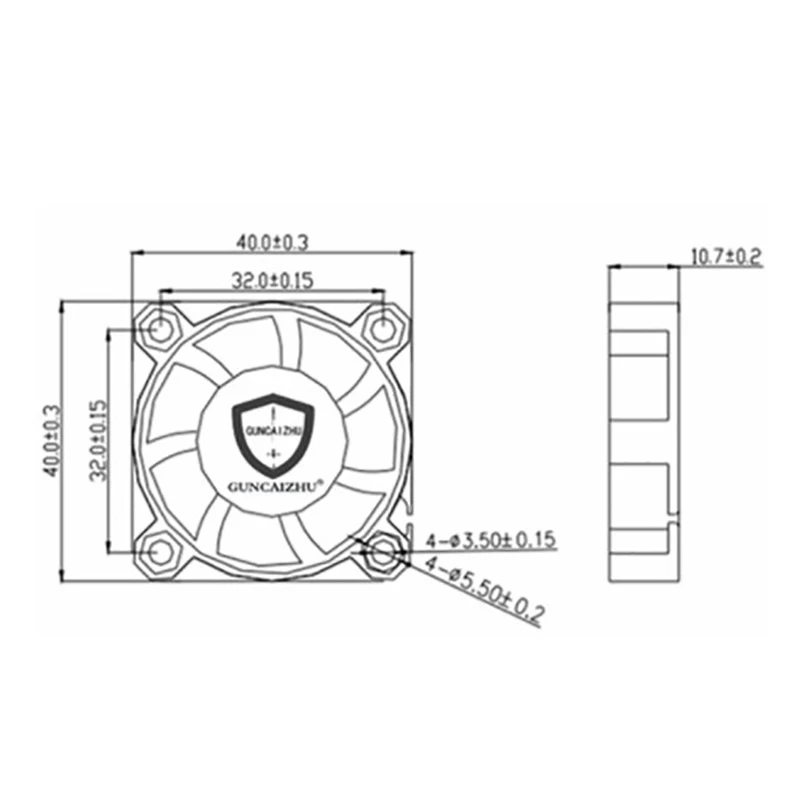 4010 40x40x10mm DC 5v 12v 24v 0.05A Cooling Fan Transparent LED Iight Emitting Hydraulic Bearing 2pin