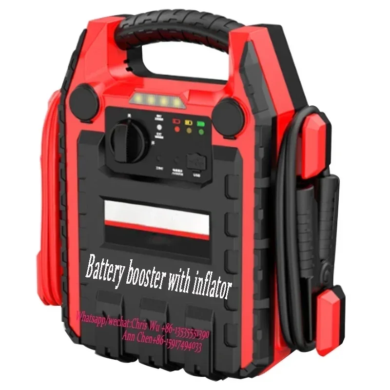 24000mAh Portable Jump Starter 2000A Peak Car Jump Starter Booster Power Bank Battery with 250PSI Tire Inflator Hot sales