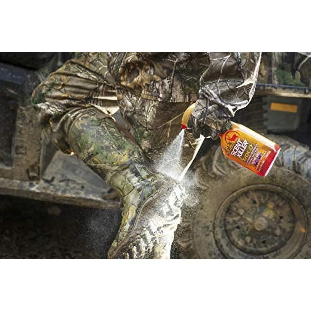 بخاخ القضاء على الروائح 24 أونصة سائلة، تركيبة قتال الرائحة المتقدمة للصيادين، أداء طويل الأمد، تكنولوجيا جافة عالية بالطاقة