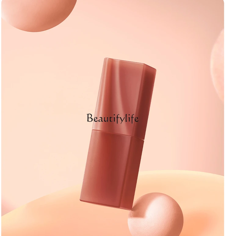 Satin Uniform Color Lip Lacquer, Silky Color, Rendering White Lip Mouth, Red Lip Mud, Cameo Brown