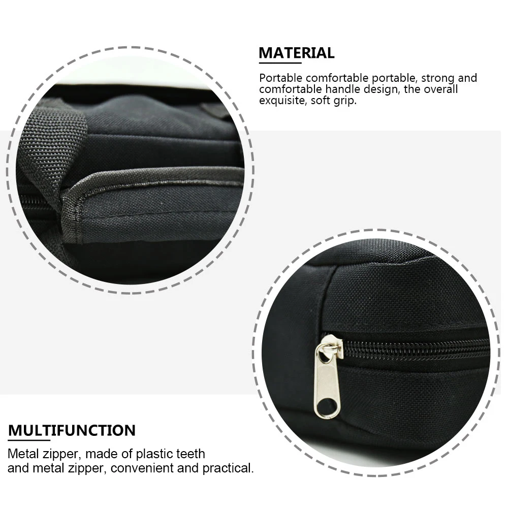 

Guitar Effector Organizer Small Storage Case Hard Waterproof Carry Tote Bag Metal Zipper Oxford Fabric Durable Portable