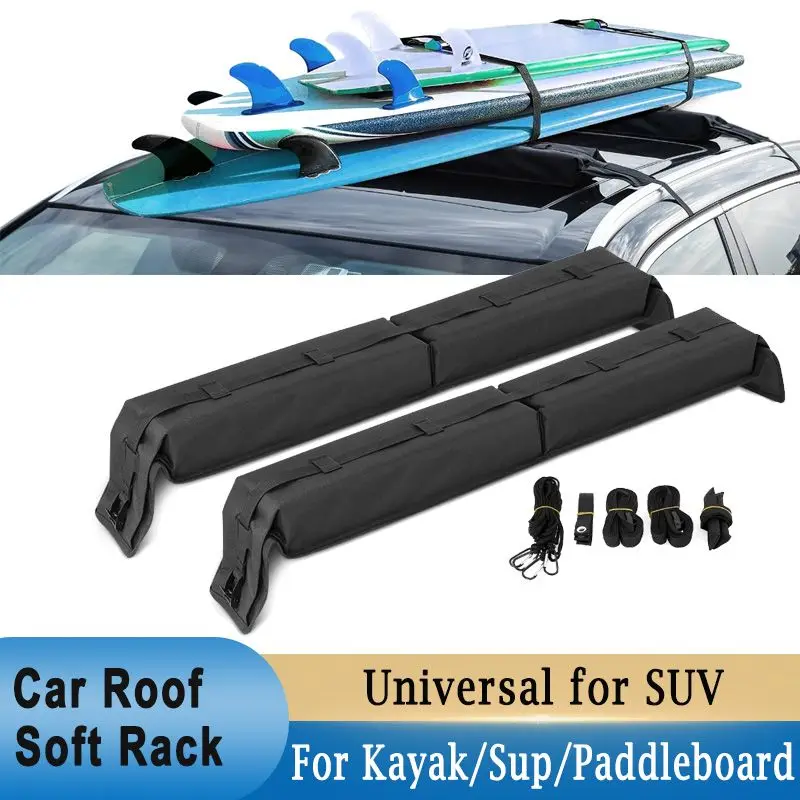 

Universal Car Roof Luggage Soft Rack Pads for Kayak/Sup/Paddleboard/Canoe/Snowboard/Windsurfing Car Surfboard Racks Accessory