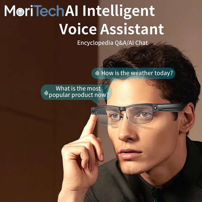 MoriTech AI Smart Glasses with 8 Million High-definition Video Recording, Bluetooth Calling, Music Playback, Summer Sunglasses