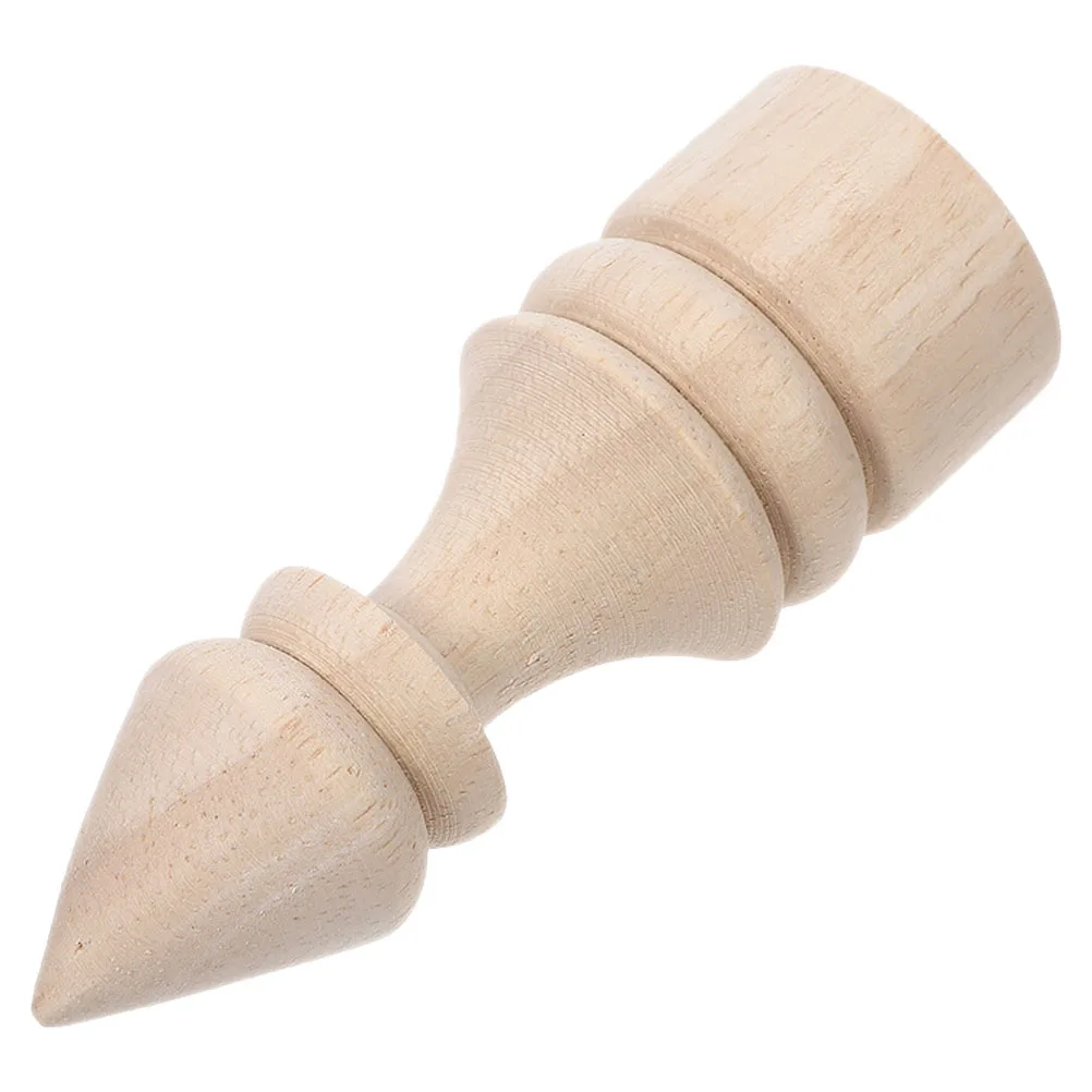 

4X10Cm Solid Wood Roman Finials Unfinished Bedpost Curtain Rod Toppers For Home Office Decor Craft Project Furniture