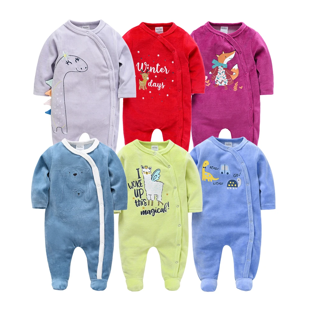 Kavkas Spring New Baby Clothing Boys Velour Warm Romper Sets Long Sleeve Jumpsuit Kids Playsuit Newborn Boys Free Shipping