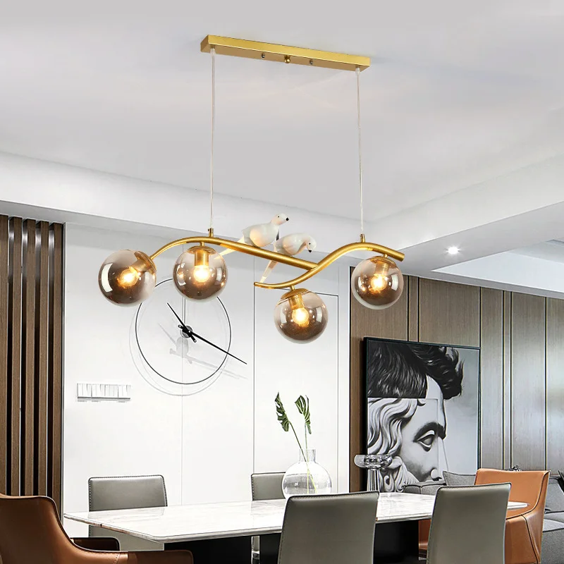 

Modern minimalist and personalized design, living room, dining room, study, coffee shop, bird shaped magic bean pendant light