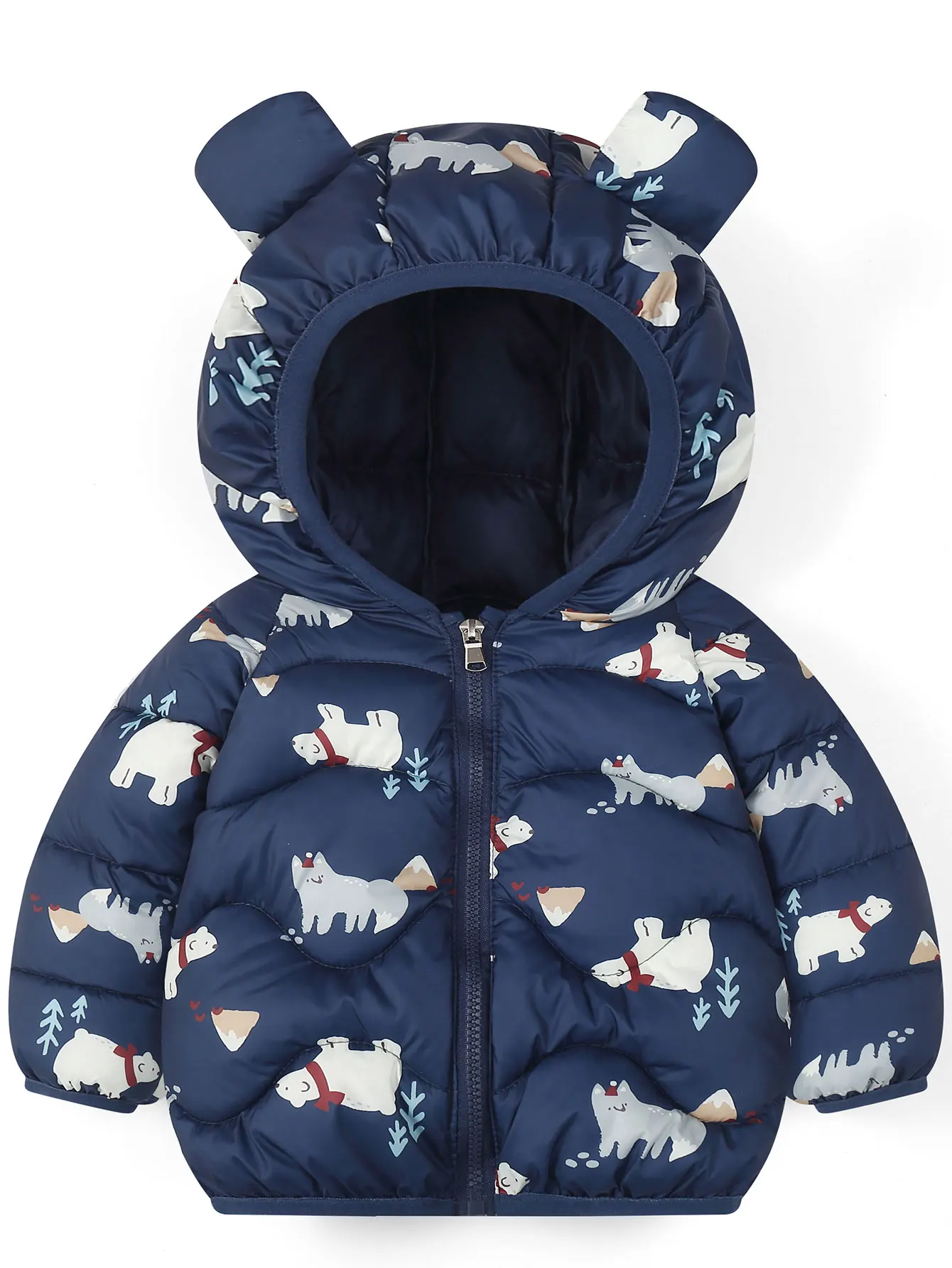 

Cartoon bear, new children's warm cotton clothes, boys' and girls' cotton jackets, children's babies, boys' and girls' autumn an