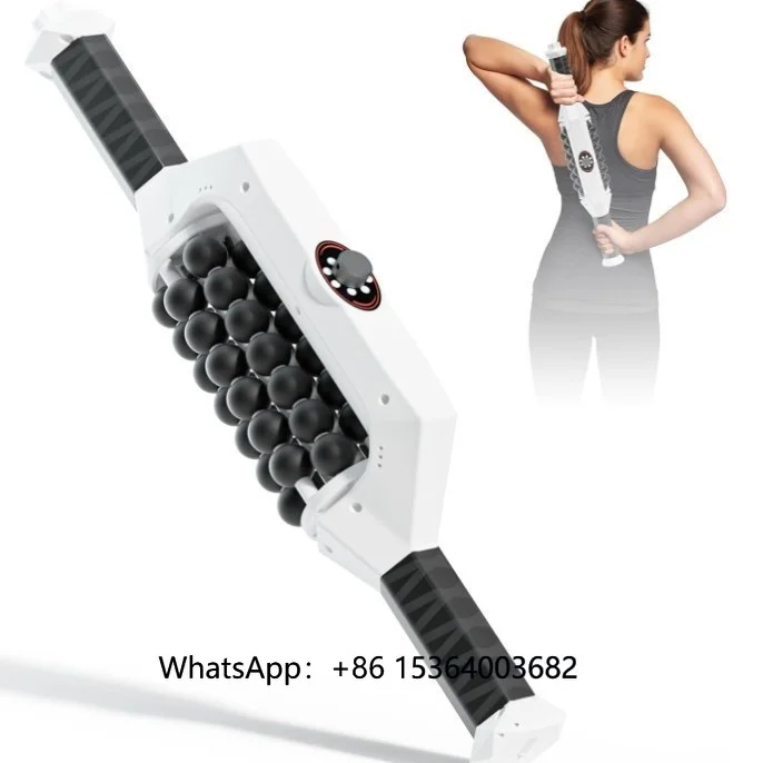 

TJXL-Cross-Border Export New USB Rechargeable Fascia Roller Heat Massager for Body and Head Rolling Percussive Massage