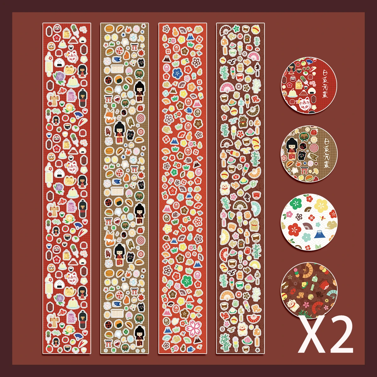 

Kawaii Scrapbook Decoration Stickers Japanese Washi Tapes Stationery Stickers Journal Art Supplies