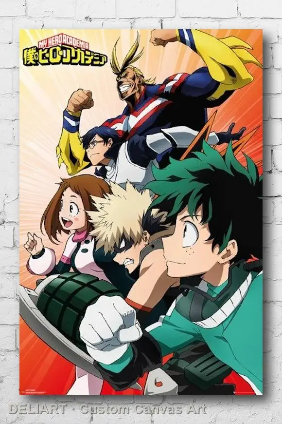 

MY HERO ACADEMIA - HEROES Canvas Poster Custom Size Available Room Decoration Home Decor Wall Art