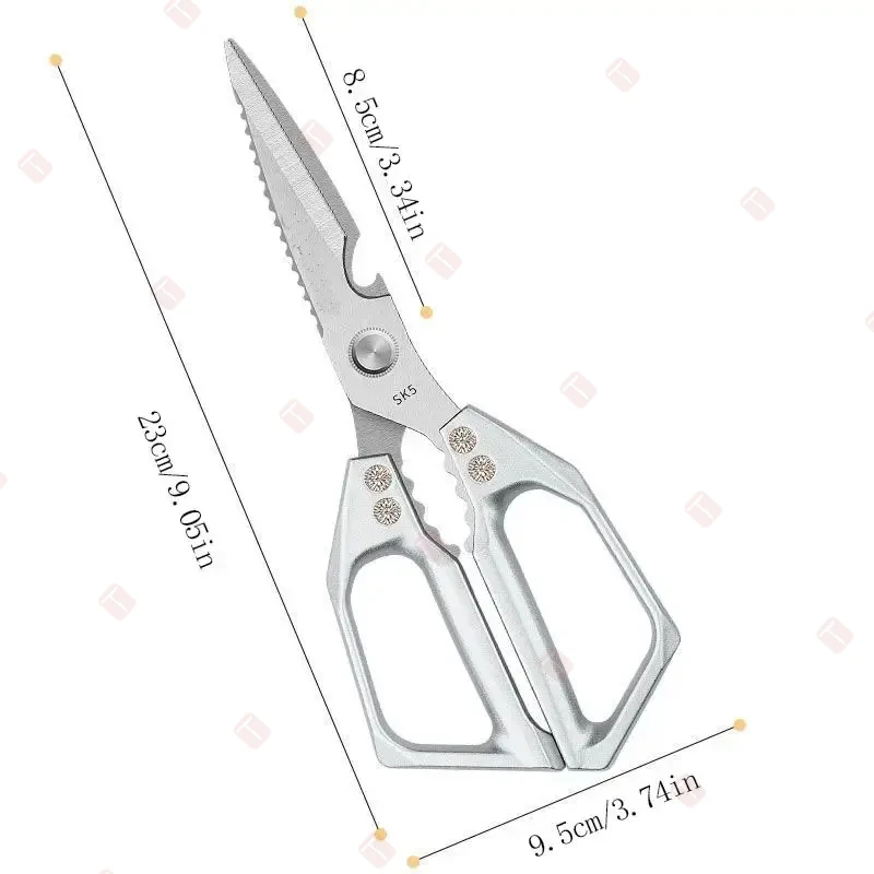 Multi-functional Kitchen Scissors Chicken Bone Scissors Stainless Steel Household Scissors for Cutting Meat fish Special Shears