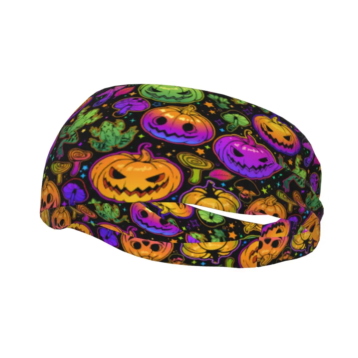 

Спортивная повязка на голову, портативная повязка для волос, повязка для волос с тыквой, грибами и лягушками, повязка для езды на велосипеде, бега, тренировочная повязка