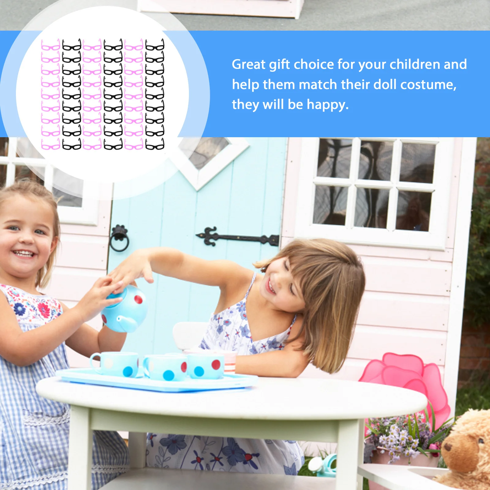 

60Pcs Mini Sunglasses Props for Premium Plastic Dress Up Glasses Decor Smooth Lightweight Fine Workmanship Gift