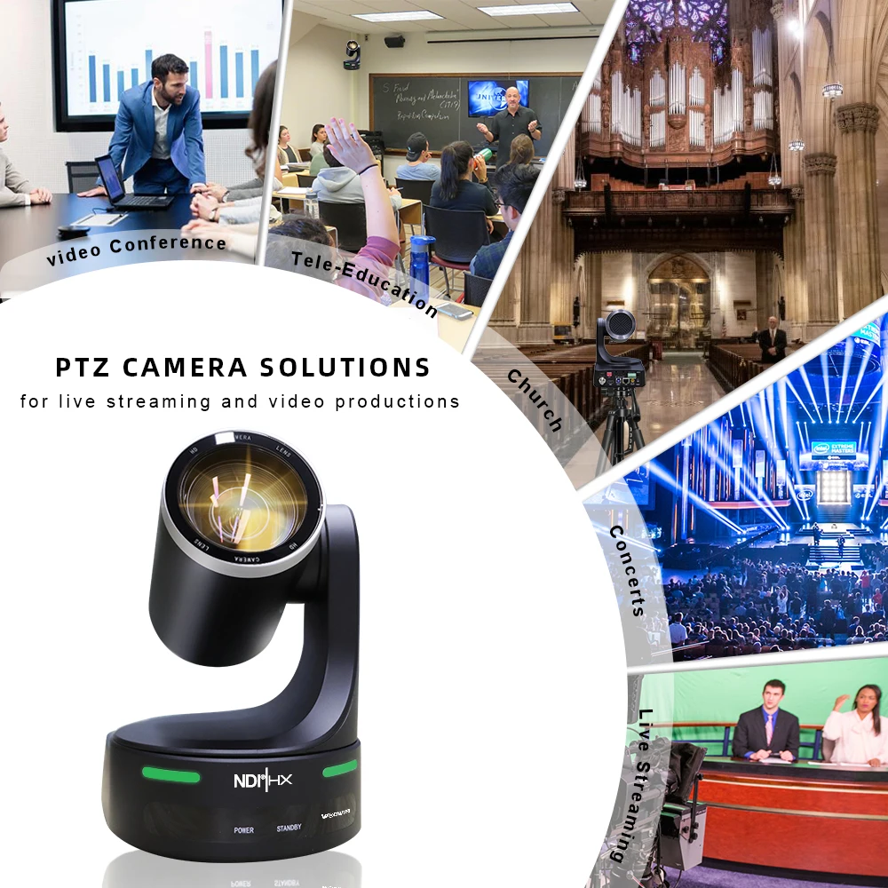 Caméra OEM Full HD 1080P60fps SDI PTZ, USB IP POE, Zoom 12X 20X 30X, système de conférence pour 18 vidéos XXX