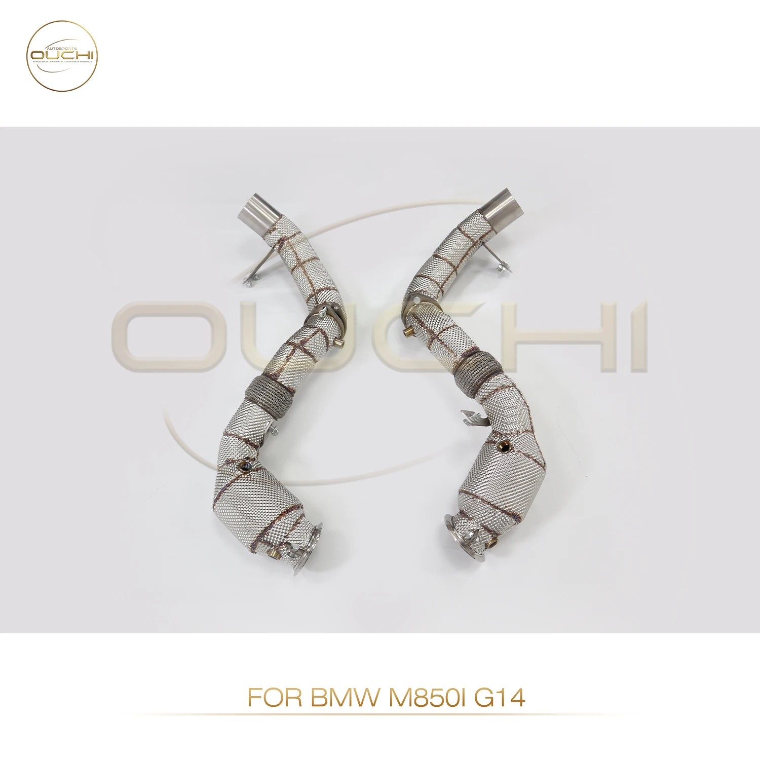 High Performance downpipe for BMW M850I G14 with OPF OUCHI Stainless Steel Exhaust System With heat shield Car Accessories