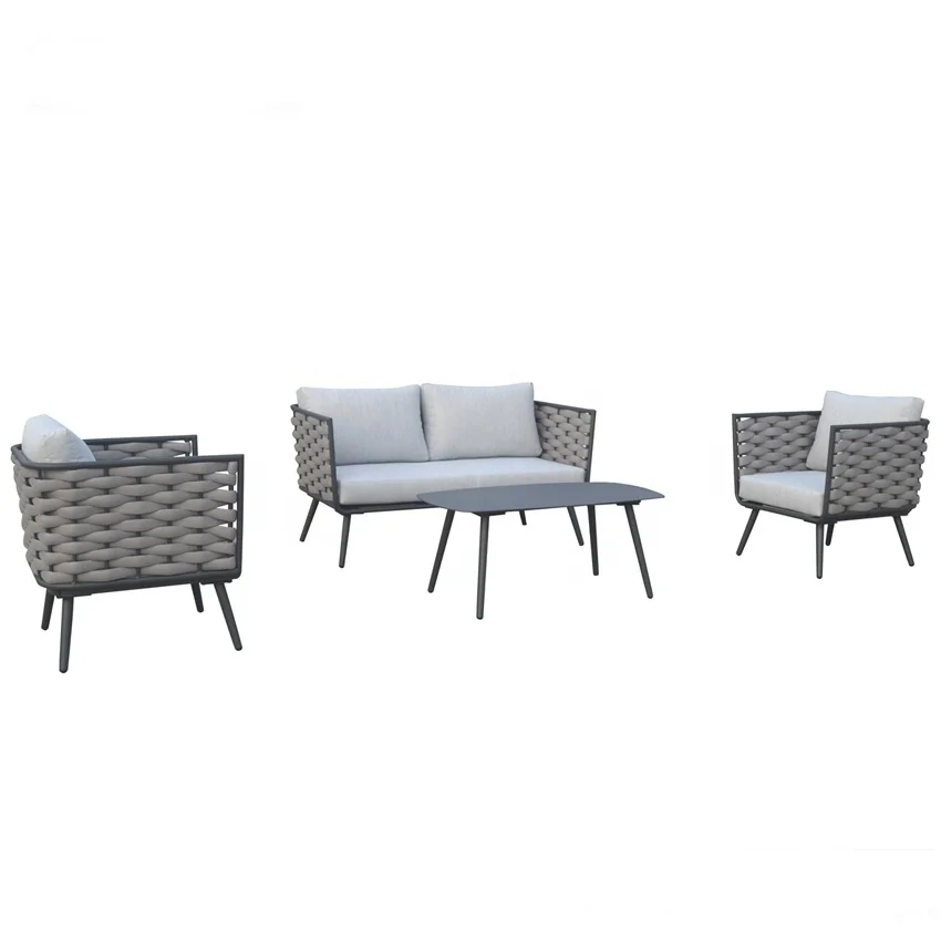 Chair Outdoor Garden Rattan Furniture Set Rope Furniture Set Sectional Lounge Sofa Set Furniture Outdoor