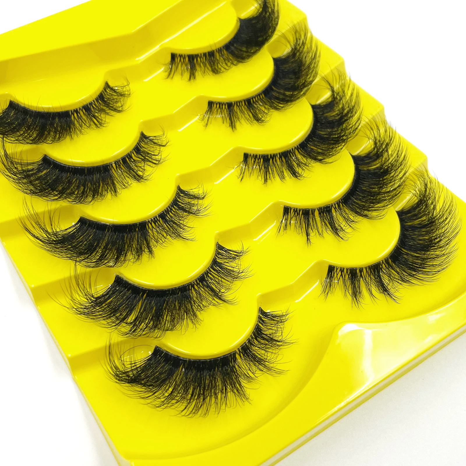 AMSNCN NEU 5 Paar 100% Echte 3D Nerz-Wimpern Weiche Natürliche Falsche Wimpern Make-up Lange Wimpern Wimpernverlängerung CiliosH13mini – Detail 16