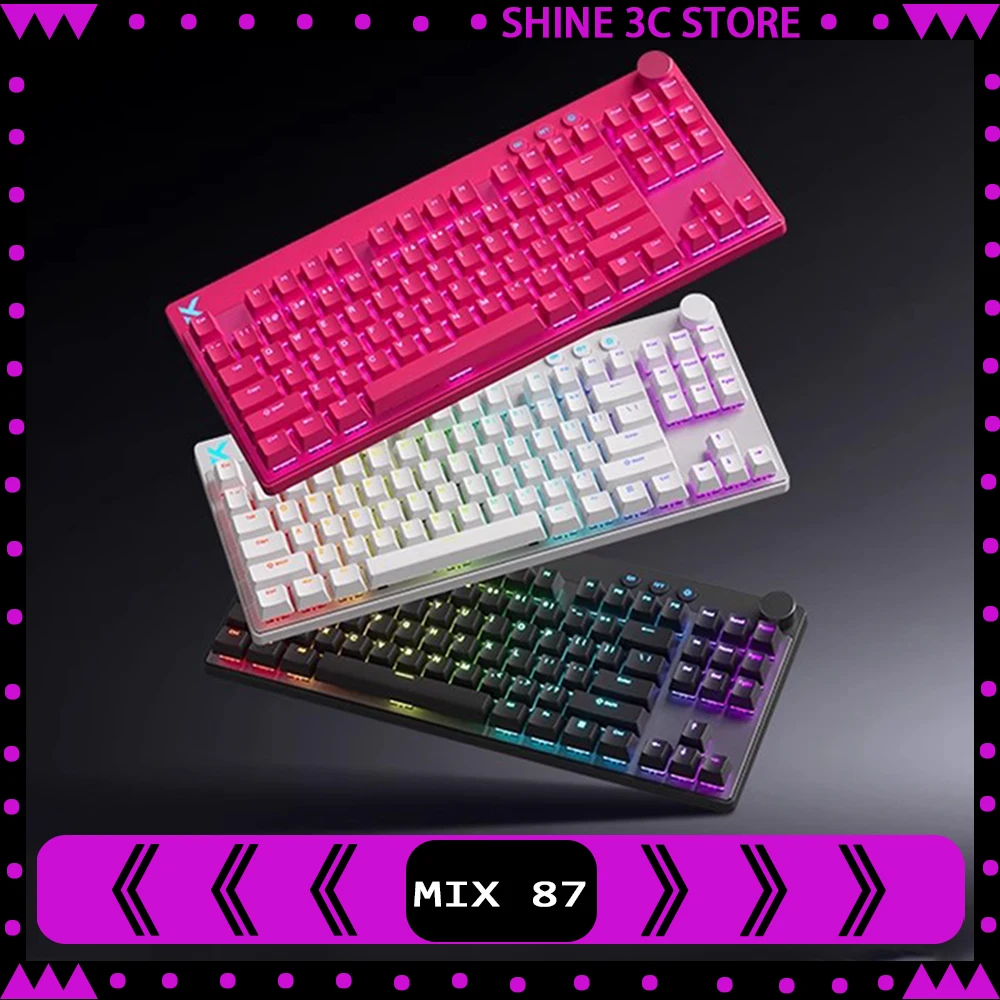 MCHOSE MIX87 Magnetic Switch Mechanical Keyboards Wired Gaming Keyboard RGB 8000Hz 0.001mmRT Keyboard PC Accessories Custom