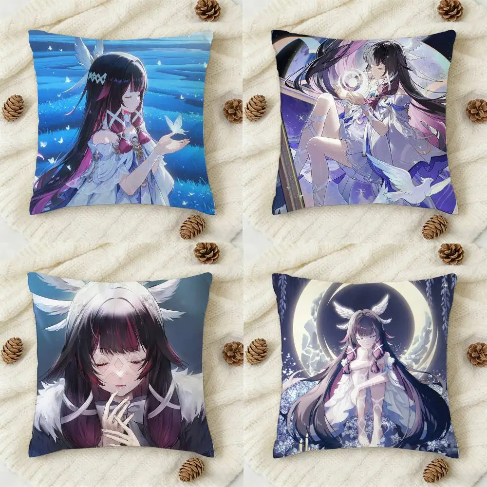 

Columbina G-Genshin Double-sided Printed Square Decorative Cushion Cover for Sofa Living Room Home Decor