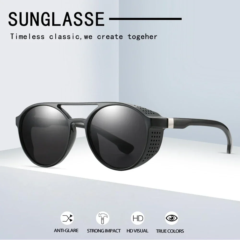 UV400 Punk Sun Glasses - Men\'s Retro Style Sunglasses by MUSELIFE
