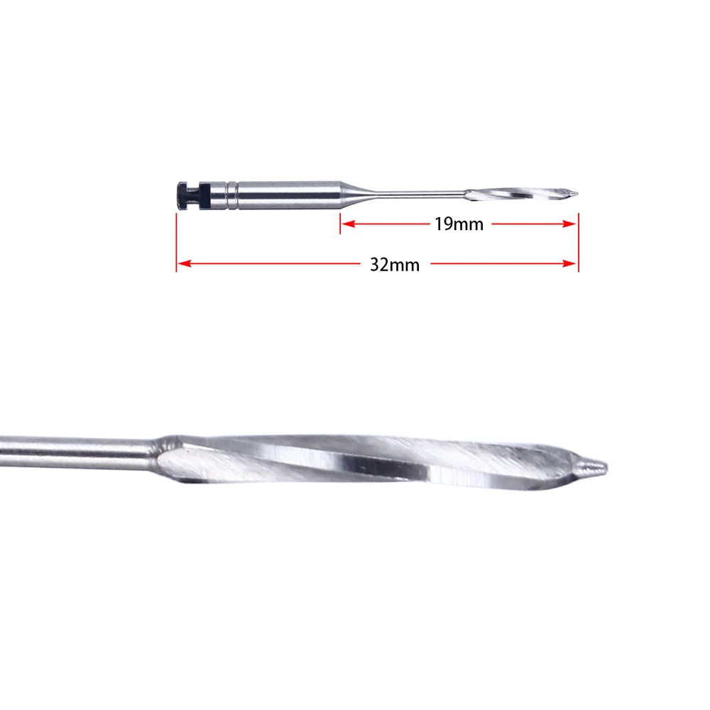 AZDENT-Lime endodontique dentaire, alésoirs Peeso, portes de limes Endo, foret dden fœtal 32mm #1-6 #2, acier inoxydable, boîte de 6 pièces