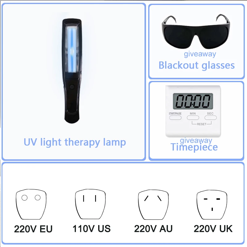 UVB 311nm Schmal band UV-Lampe Phototherapie Instrument Laser behandlung Anti Vitiligo Psoriasis weißen Fleck Haut