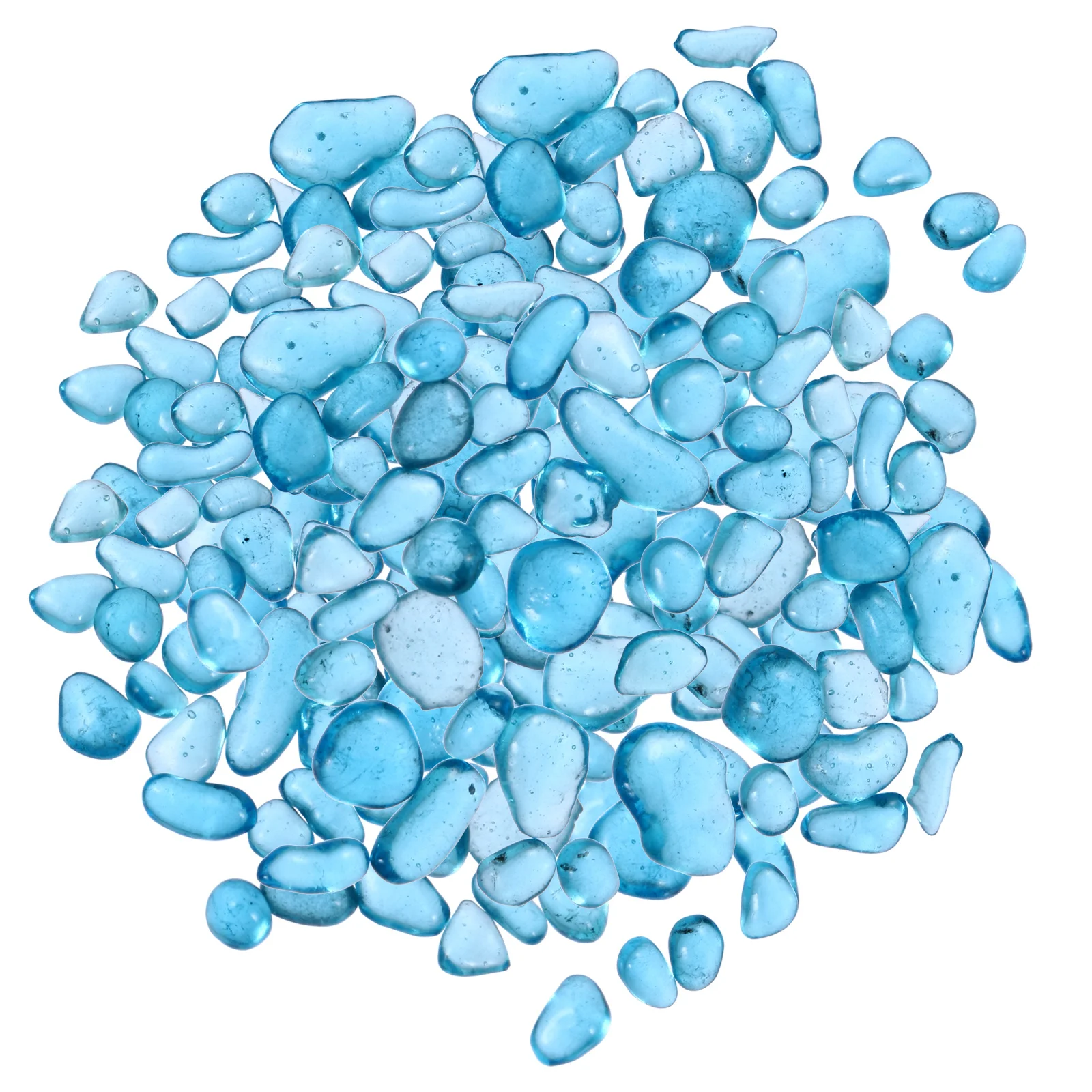 

500G Colorful Crystal Glass Stones Aquarium Fish Tank Decor Heavy Duty Transparent Substrate Safe For Aquatic Pets Glass Pebbles