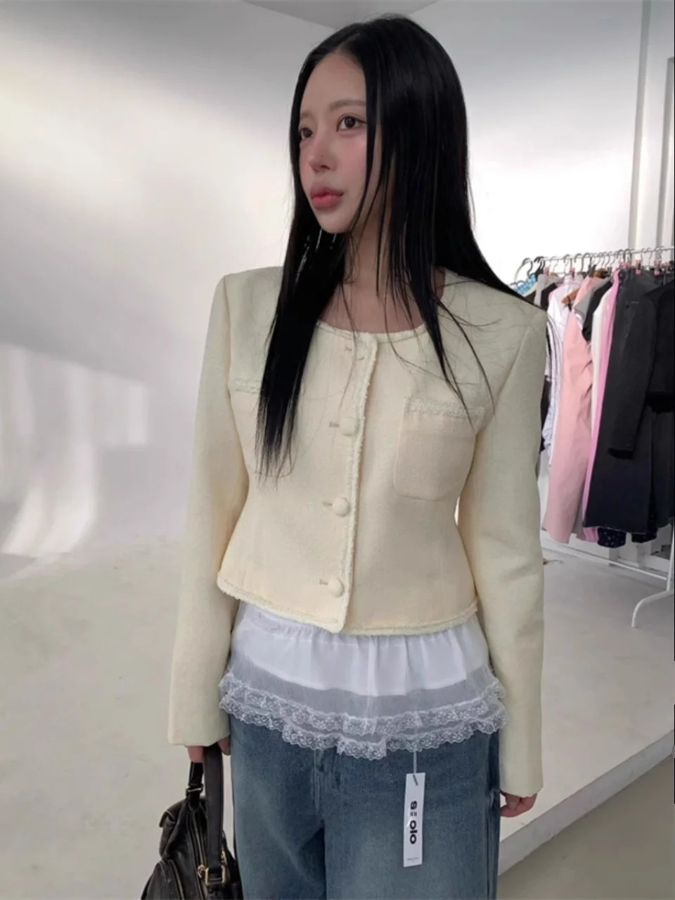 Street Sle Girl Ballet Flair Gonna bonus a strati elastica in vita Vita alta Ultra ort Primavera 2024 Altro materiale