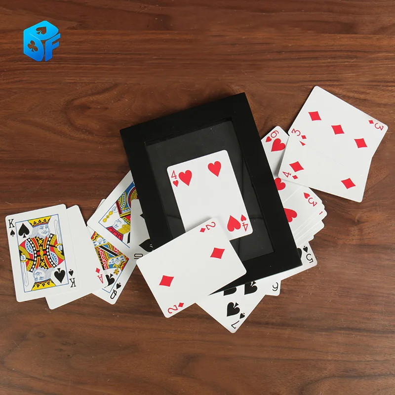 The signature playing card is put into the frame Poker traverses photo frames  Magic Tricks magic toys