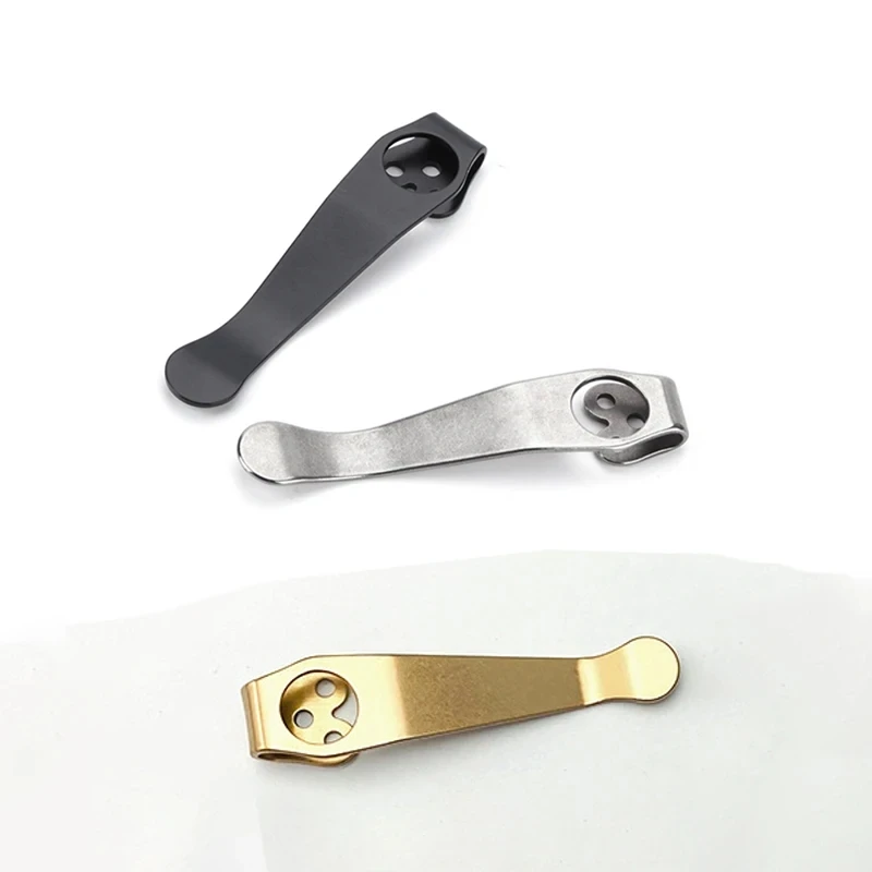 

With Screws Titanium Alloy Folding Knife Pocket Clip Waist Back Clamp for Spyderco C81 C223 Paramilitary 2 PARA3 C10 C11 Delica