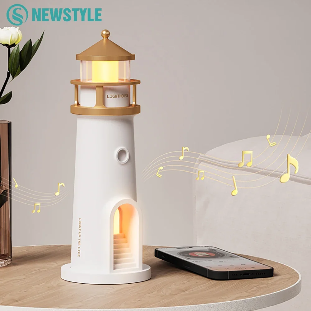 Phare de Projection de lune, veilleuse avec capteur de mouvement, synchronisation variable, lampe de nuit d'ambiance, Bluetooth, musique, cadeau de noël et d'anniversaire