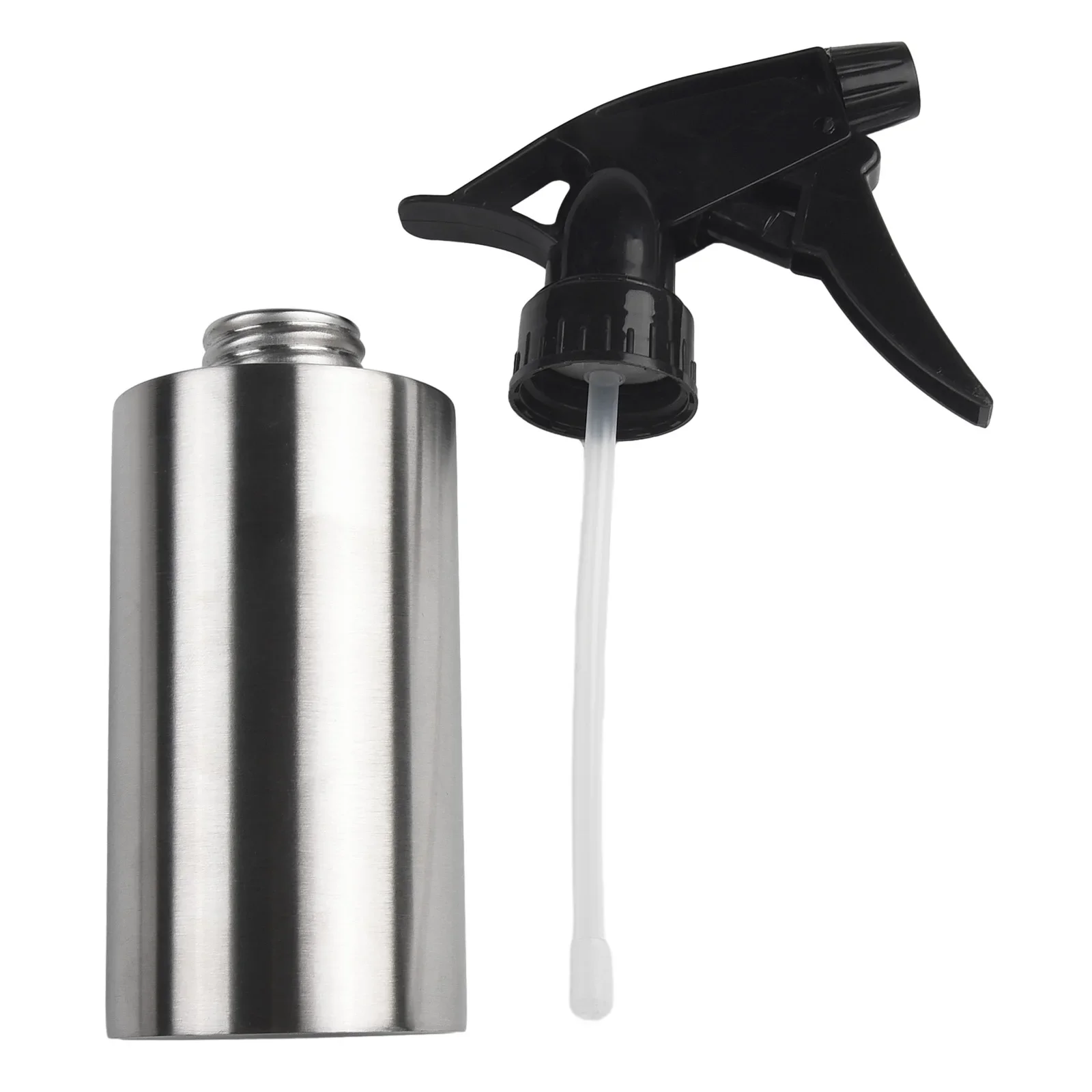 Kitchen Storage Watering Can Silver Stainless Steel 250ML Kitchen Olive Oil Sprayer Oil Spray Bottle Brand New