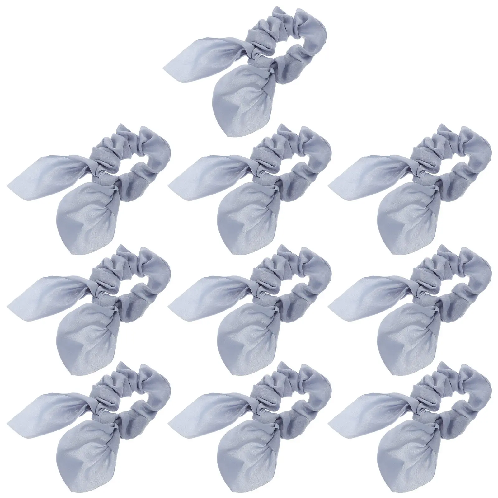 

10 шт. резинок для волос с кроличьими ушками и бантом, эластичные, мягкие, не повреждающие волосы, для длинных и коротких причесок