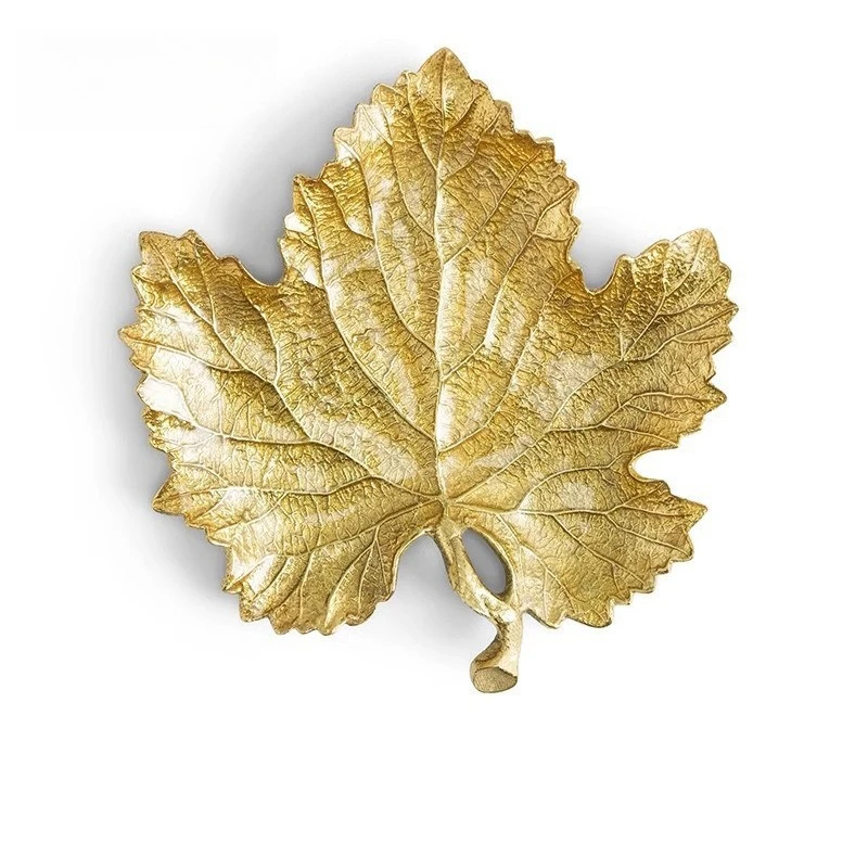 

Grape Leaf Handmade Household Restaurant Hotel Snack Plate, Fruit Plate