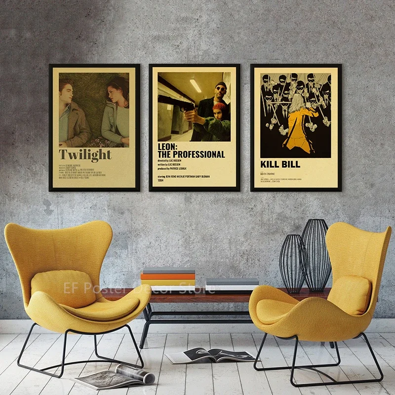 Buy Three Get Four Retro Film Poster Prints Painting Vintage Home Room Cinema Art Wall Decor Leon Twilight Movie Theater Posters